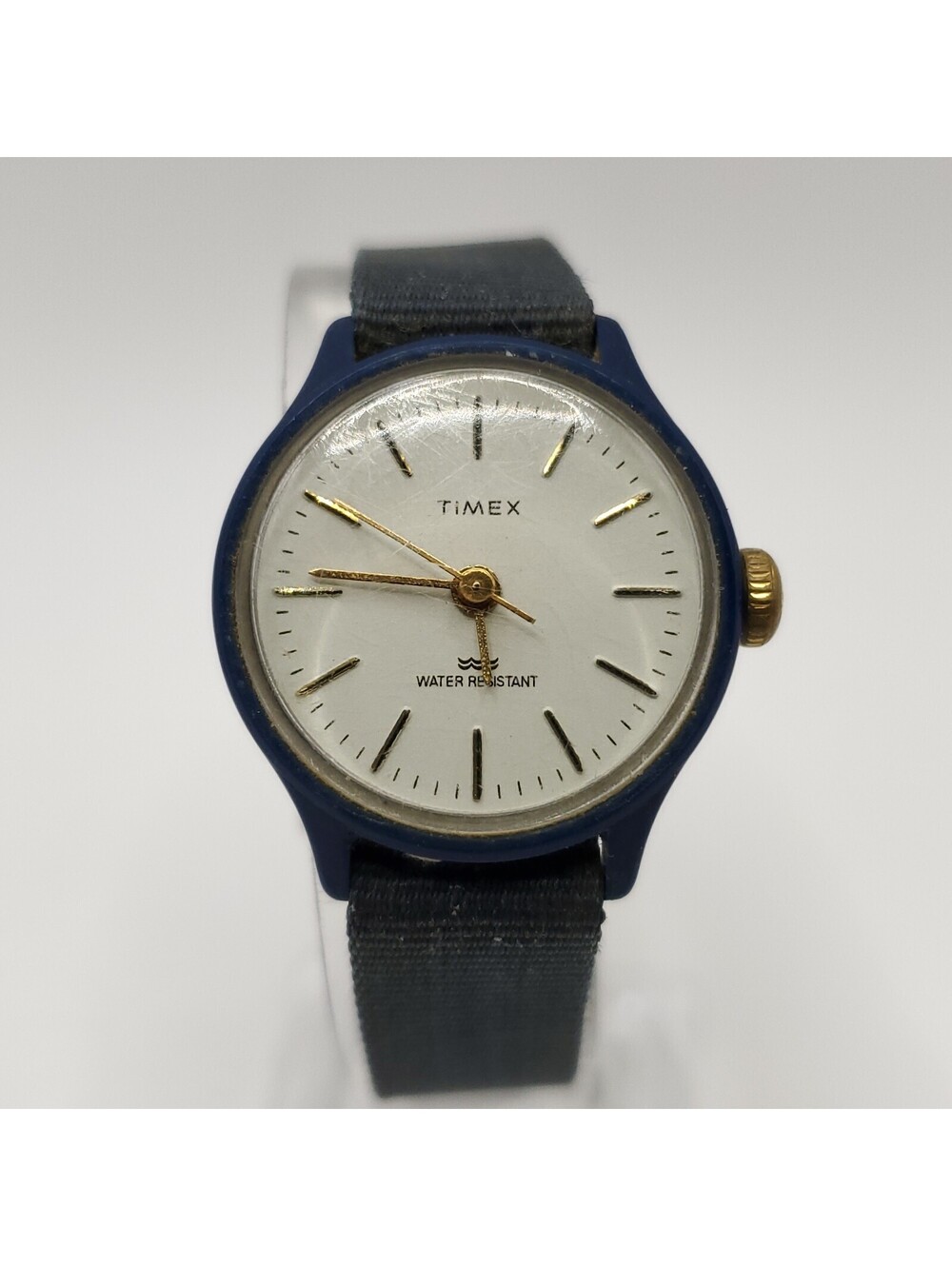 Vintage Timex Kids Mechanical Blue Watch 25mm Running